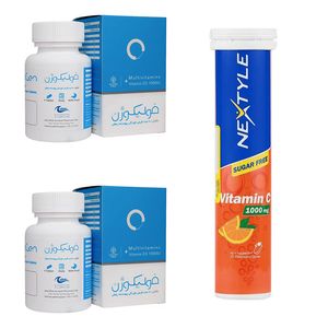 2 عدد قرص فولیکوژن اروند فارمد بسته 60 عددی    قرص جوشان ویتامین ث 1000 نکستایل بسته 20 عددی