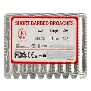 باربروچ دندانپزشکی جی دبلیو آر مدل broache 25 بسته 10 عددی