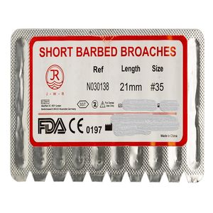 باربروچ دندانپزشکی جی دبلیو آر مدل broache 35 بسته 10 عددی