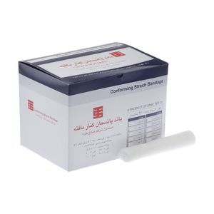 باند پانسمان صانع طب مدل کنار بافته 15 سانتی متر بسته 30 عددی