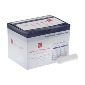باند پانسمان صانع طب مدل کنار بافته کد 04 بسته 40 عددی