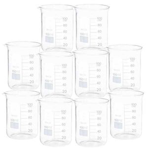 بشر آزمایشگاه مدل beaker ظرفیت 100 میلی لیتر بسته 10 عددی