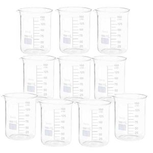 بشر آزمایشگاه مدل beaker ظرفیت 150 میلی لیتر بسته 10 عددی