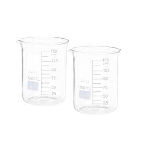 بشر آزمایشگاه مدل beaker ظرفیت 150 میلی لیتر بسته 2 عددی