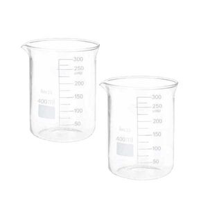 بشر آزمایشگاه مدل beaker ظرفیت 400 میلی لیتر بسته 2 عددی