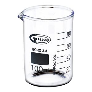بشر آزمایشگاهی گلاسکو مدل pyrex ظرفیت 100 میلی لیتر