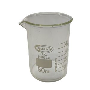 بشر آزمایشگاهی گلاسکو مدل pyrex ظرفیت 50 میلی لیتر