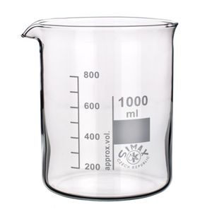 بشر مدرج آزمایشگاهی زیماکس مدل beakers ظرفیت 1000 میلی لیتر