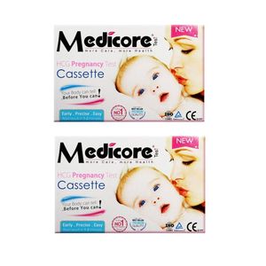 تست بارداری مدیکور مدل cassette ۹۹.۸٪ بسته 2 عددی