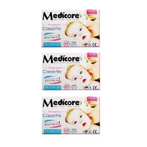 تست بارداری مدیکور مدل cassette ۹۹.۸٪ بسته 3 عددی