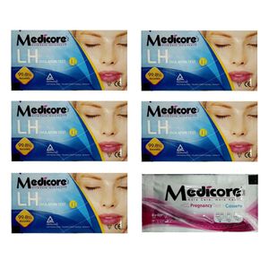 تست تخمک گذاری مدیکور مدل lh بسته 5 عددی به همراه تست بارداری مدیکور مدل cassette