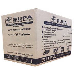 دستکش جراحی سوپا مدل slm بسته 50 عددی