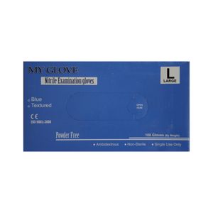 دستکش لاتکس بدون پودر کشی سایز large بسته 100 عددی