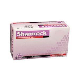 دستکش لاتکس شامروک مدل smc سایز لارژ بسته ۱۰۰ عددی