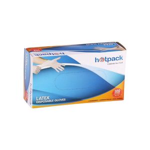 دستکش لاتکس غیر پودری مدل hb سایز متوسط (m) بسته 100 عددی