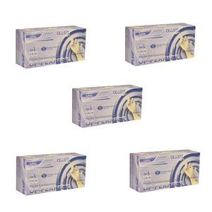 دستکش لاتکس غیر پودری مدل اوپی پرفکت l1 سایز بزرگ (l) بسته 5 بسته 100 عددی