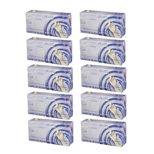 دستکش لاتکس غیر پودری مدل اوپی پرفکتl1 سایز متوسط (m) بسته 10 بسته 100 عددی