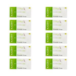 دستکش لاتکس کسری طب مدل excellent finishing سایز s ده بسته 100 عددی