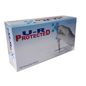 دستکش لاتکس یوار پروتکت مدل 01l سایز لارج بسته 100 عددی