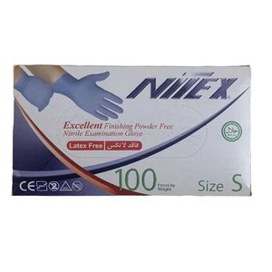دستکش نیتریل نیتکس مدل 001s سایز اسمال بسته 20 عددی
