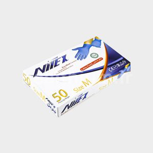 دستکش نیتریل نیتکس مدل 01m سایز مدیوم بسته 50 عددی