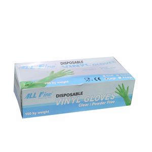 دستکش وینیل آلفاین مدل 01l سایز لارج بسته 100 عددی