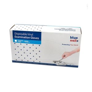 دستکش وینیل بلوسیل مدل 01m سایز مدیوم بسته 100 عددی