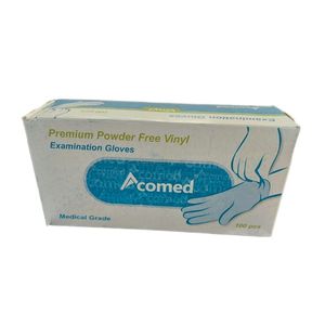 دستکش وینیل غیر پودری مدل co1 سایز بزرگ (l) بسته 100 عددی