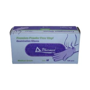 دستکش وینیل فارمد مدل 01m سایز مدیوم بسته 100 عددی