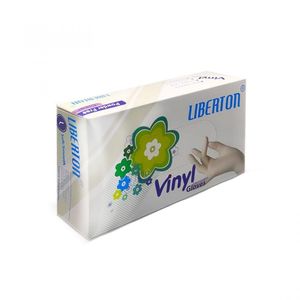 دستکش وینیل لیبرتون مدل 01l سایز لارژ بسته 100 عددی