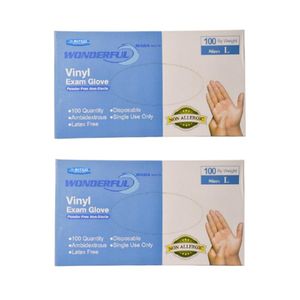 دستکش وینیل واندرفول مدل 02l سایز لارج بسته 2 عددی