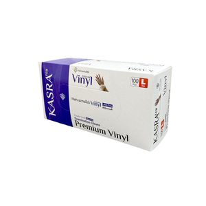 دستکش وینیل کسری طب مدل latex free سایز l بسته 100 عددی