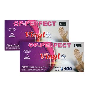 دستکش یکبار مصرف او پی پرفکت مدل vinyl l بسته 2 عددی