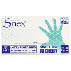 دستکش یکبار مصرف سریکس مدل powdered بسته 100 عددی