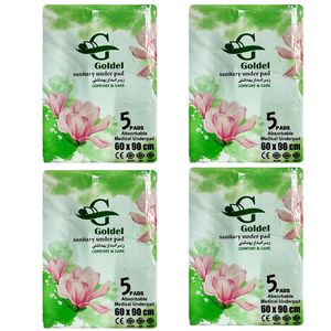 زیرانداز بهداشتی گلدل مدل 60x90  5 بسته 5 عددی