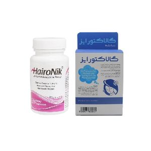 ساشه شیرافزا گالاکتورایز بسته 24 عددی به همراه قرص هیرونیک بسته 30 عددی