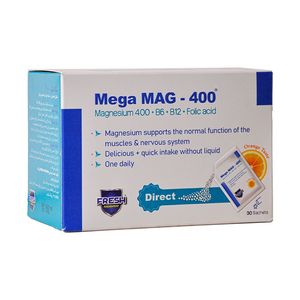 ساشه منیزیم مگا مگ   400 فرش مورنینگ بسته 30 عددی