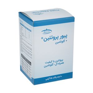 ساشه پیور پروتئین و گلوتامین 15 گرمی کارن بسته 10 عددی