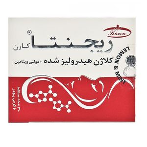 ساشه کلاژن هیدرولیز شده کارن مدل ریجنتا بسته 30 عددی تقویت پوست مو و ناخن جلوگیری از چین و چروک حاوی ویتامین‌های c a d e و گروه b و کلسیم بهبود استحکام استخوان و مفاصل