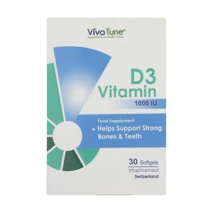 سافت ژل ویتامین d3 ویوا تیون بسته 30 عددی