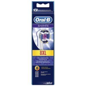 سری یدک مسواک برقی اورال بی مدل 3d white بسته 8 عددی