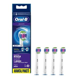 سری یدک مسواک برقی اورال بی مدل 3d white کد clean maximiser بسته 4 عددی
