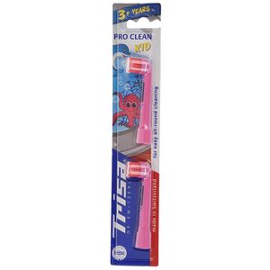 سری یدک مسواک برقی تریزا مدل trisa pro clean kid بسته 2 عددی