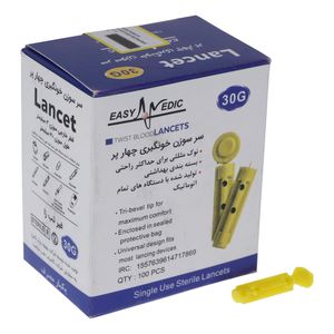 سوزن تست قند خون ایزی مدیک مدل 30g بسته 100 عددی