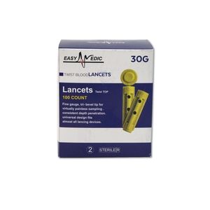 سوزن تست قند خون ایزی مدیک مدل 30g کد 002 بسته 100 عددی