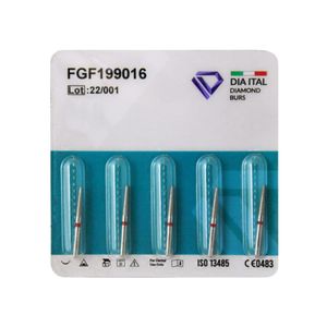 فرز الماسی دیا ایتالیا مدل round end tapers 199 سایز 018 بسته 5 عددی