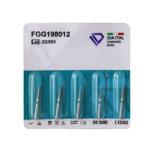 فرز الماسی دیا ایتالیا مدل مخروطی ته گرد توربین سایز 012 بسته 5 عددی