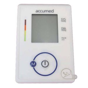 فشارسنج بازویی دیجیتال اکیومد مدل cg 165 با نمایشگر lcd بزرگ حافظه 90 عددی محاسبه میانگین 3 نتیجه آخر و اندازه‌گیری ضربان قلب 40 تا 200 ضربه در دقیقه
