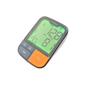 فشارسنج بازویی دیجیتال گلامور مدل dbp 6185 با صفحه نمایش بزرگ و تغییر رنگ نور قابلیت تشخیص ضربان قلب نامنظم سنسور تشخیص بسته شدن کاف و حرکت دست حافظه دو کاربره 300 عددی همراه دو کاف استاندارد و بزرگ و کیف ضدضربه