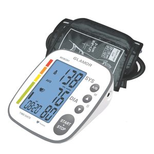 فشارسنج بازویی دیجیتال گلامور مدل tmb 995 new با دو کاف فنری و ساده سایز 22 32 و 22 42 سانتی‌متر صفحه نمایش بزرگ حافظه 120 عدد برای دو کاربر آداپتور و کیف ضد ضربه قابلیت اندازه‌گیری حین باد شدن کاف و خاموشی خودکار پس از 1 دقیقه